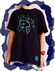 BLACK AND DARK GREEN RIBBIT